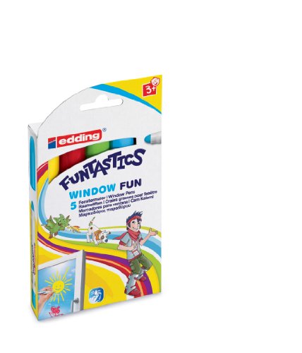 edding 4-16-5 Funtastics Window Marker, Fun e-16, 5er Set, 2-6 mm, sortiert - 2