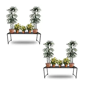 IRON LANDS High Step with Rubberized Base Flower Pot Plant Stand 29 Inches Indoor Outdoor for Home Garden Balcony Living Room Decor (2)