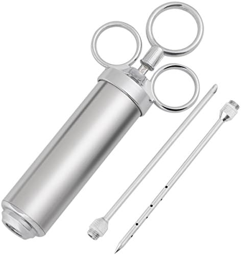 Jarger Meat &amp; Turkey Marinade Injector, Kootek Stainless Steel Food Flavor Seasoning BBQ Brine Injectors Kit Injection Gun with 2 Needles for Chicken Pork Baking Cooking