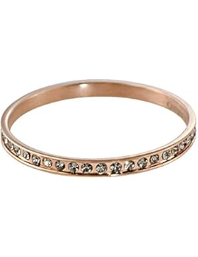 Quiges Edelstahl Stapelring Füllring mit Zirkonia 2mm Höhe (verschiedene Ringgrößen und -farben)