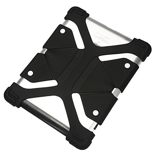 NEWSTYLE 8,9-10,5 Zoll Universal Tablet Ständer Halterung Hülle Ultra Slim Flexible Silikon Schutzhülle – Schwarz - 2