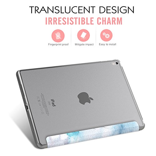 MoKo Hülle für iPad Pro 9.7 – PU Leder Tasche Schutzhülle Schale Smart Case mit Translucent Rücken Deckel, mit Auto Schlaf / Wach Funktion und Stanfunktion für Apple iPad Pro 9.7″ Tablet, Pfirsichblüte - 2