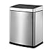 Produktbild GAOXINDONG Mülleimer Intelligente, Geschlossene Innenrecyclingbehälter, Küchen-Mülleimer, Quadratischer Touch Bin Anti-Geruch Wasserdichtes Silber 15L, 20L (Farbe : Silber, größe : 15L)