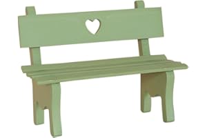 HOMSFOU Mini Banc de Jardin en Bois pour Maison de poupée, Banc de Jardin féérique, présentoir à Lunettes, Bijoux, décoration, Banc de Village Miniature