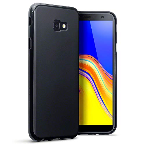 TERRAPIN, Compatible with Samsung Galaxy J4 Plus 2018 Case, TPU Gel - Solid Black Matte Finish