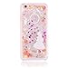 Produktbild KSHOP Handytasche Hülle für iPhone 6 / iphone 6S 4.7" mit Flüssigkeit - Hartschale Backcover Case Schutzhülle Cover Wasser mit Schneekugel Sterne glitzernd Bling Bling Transparent mit Muster Animation - Weißes Kleid Mädchen