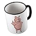 Produktbild Böse wütendes Schwein Vegetarier Vegan  lustige Tasse - Kaffeetasse - Kaffee-Pott  hochwertig bedruckt mit lustigem Spruch  Die perfekte Geschenk-Idee