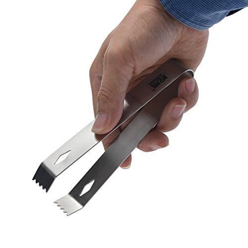 ZNYSTAR Edelstahl Eiszange für Lebensmittel Salat süßes Brot CakeClip Eisklemme Eiszange Buffet Bar BBQ (Ice Tong) - 7