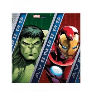 Procos 86666. – Servietten Papier Marvel Avengers Power, 33 x 33 cm, 2-lagig, 20 Stück, mehrfarbig
