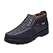 Produktbild Yogogo Herren Schuhe Flach Rutschfeste Verdickung SAMT Chelsea Stiefel Arbeits Stiefel Laufschuhe Wasserdicht Warm Winterschuhe Stiefelette Boots Arbeitsschuhe Schwarz Weiß Gym Running Fitness