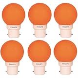 Philips Deco Mini 0.5-Watt Base LED Bulb (Orange and Pack of 6)