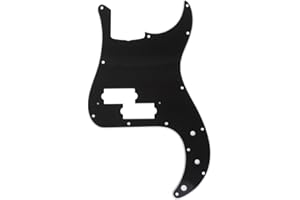 Musiclily Pro 13 Löcher P Bass Pickguard P-Style Bässe Schlagbrett für MIJ Fender Japan 4-Saiter Precision Bass,3 lagig Schwarz