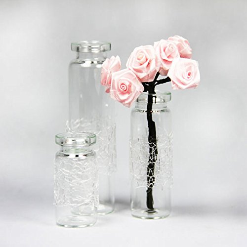 20 Mini Flaschen Glas mit Korken 76x23mm | Glasflasche | Fläschchen - 2