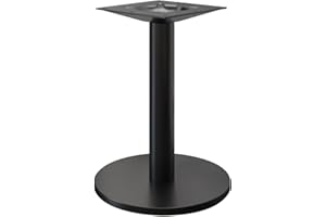 ‎GGMMÖBEL GGMMÖBEL Nizza | Tischgestell | Schwarz | Fuß: Ø 50 cm | Säule: 7,6 x 72 cm