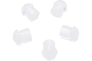 HYSHIKRA Almohadillas de Goma Suave de Repuesto para Auriculares compatibles con Motorola Baofeng Kenwood Yaesu Walkie Talkie, Covert Acoustic Air Tube Earpiece (5 Piezas, Blanco)