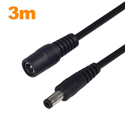 MENGS® 3 Meter DC 5.5x2.1mm DC12V männlichen zu weiblichen Netzkabel