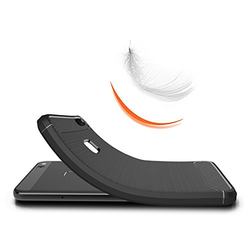 Fundass Carcasa Huawei P10 Lite Amytech 1 5 MM Grueso Gel Silicona Non-slip Anti-Fingerprint Anti-scratch Fundass Carcasa Case Para Huawei P10 Lite  Negro