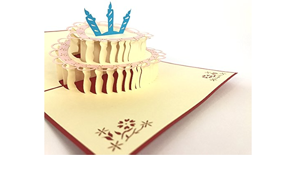 Fille Ou Garcon Pour Lancer Des Invitations Ou Offrir Un Cadeau Anniversaire Set4 Carte Avec Gateau Et Bougies Danniversaire Pour Souhaiter Un Anniversaire Lot De 3 Cartes Anniversaire Pop Up 3d Cuisine Et
