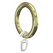 Produktbild Flairdeco Gardinenringe/Ringe mit Faltenhaken, Plastik, Messing-Glanz, 57/41 mm, 10 Stück
