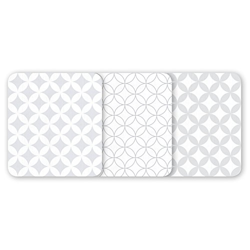 Preisvergleich Produktbild Odenwälder 30004 Waschhandschuh 3erP. Ornamento, Farbe:silber