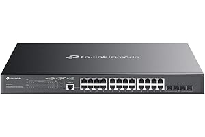 TP-Link Omada TL-SG3428XMP Switch PoE administrable L2+ 24 Ports Gigabit et 4 Ports 10G SFP+, 24 Ports PoE+, Alimentation Totale de 384W