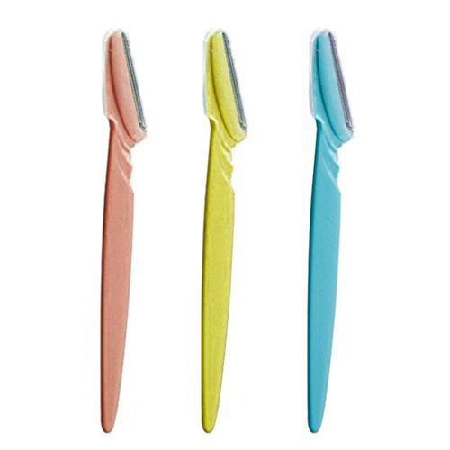 QHGstore Razor eyebrow shaper Trimmer Twinkle Face Bikini Hair Removers 3pcs Set