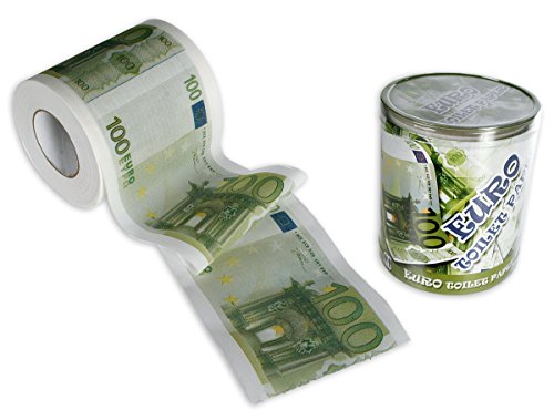Preisvergleich Produktbild Toilettenpapier 100 Euro Noten Klopapier in Pvc-Kl