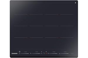 Hoover H-HOB 700 HIFS4BV, Płyta indukcyjna 4 palniki + 2 Flex, niezależne sterowanie, 9 mocy, szybkie nagrzewanie, timer, 7400W, fazowany, 60cm, czarny
