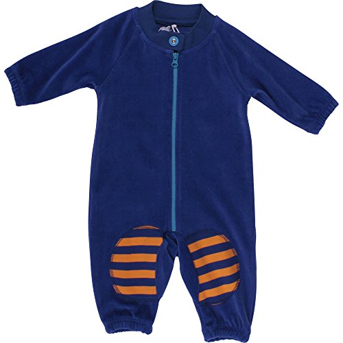 Fred's World by Green Cotton Baby Boys Velvet suit Footies, Blue (marine 019395301), 6 - 9 Months