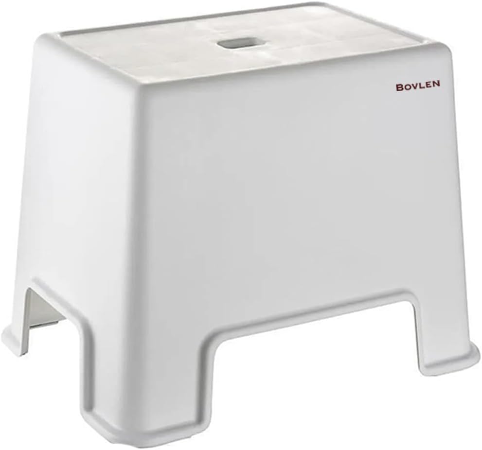 Kaymaz Banyo Taburesi - 150 kg Taşıma Kapasiteli Kaydırmaz Banyo Taburesi - Çocuk Taburesi - Basamak Tabure - 1. Sınıf Sert Plastik 21.5x 30 x 32 cm