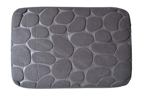 Hua You Cotton Door, Bathroom, Drawing Room, Kitchen, Toilet Mats - Stone Pattern - Pack of 1 Pcs