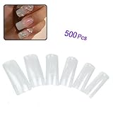 500 x Clear French False Acrylic Artificial Nail Tips Makeup
