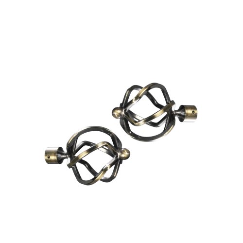 Liedeco Endstück für Gardinenstangen Helena Landhaus, ø 16 mm, 2 Stk rost - 2