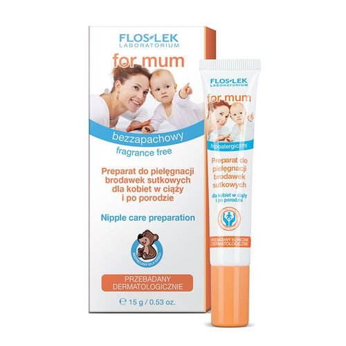FLOS LEK For Mum Nipple Care Preparation Cream Fragrance Free 15g
