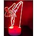 Produktbild Neuheit Karate Shap Tischlampe USB 3D LED Taekwondo Nachtlicht Schlafzimmer Nacht Kampfkunst Vision Beleuchtung Kinder Geschenke Spielzeug