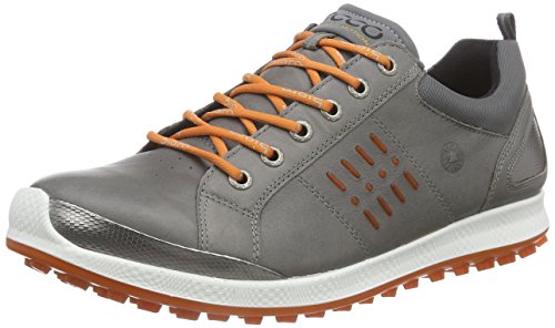 2016-ECCO-Biom-Hybrid-2-Hydromax-Gore-Tex-Waterproof-Yak-Leather-Mens-Golf-Shoes-Warm-GreyOrange-41-EU