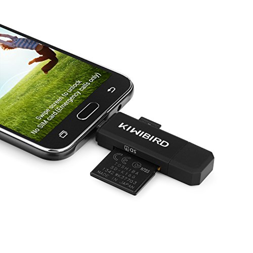 [Neuerscheinung] KiWiBiRD® Micro USB OTG zu USB 2.0 Adapter SD/Micro SD Kartenleser mit standard USB Male & Micro USB Male Anschluss für Smartphones/Tablets mit OTG Funktion, PCs und Notebooks - 6