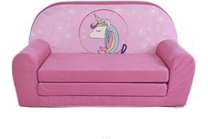 ‎FORTISLINE FORTISLINE – Kindersofa MINI ausklappbar 40x78x45cm - Kindersofa für Kinder 2in1 - Kindercouch ausklappbar - Schlafcouch aus Schaumstoff - Abnehmbarer Bezug - Viele Motive
