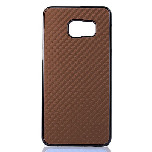Donkeyphone 599371031 - funda carcasa trasera marron de policarbonato con efecto fibra de carbono para samsung galaxy s6