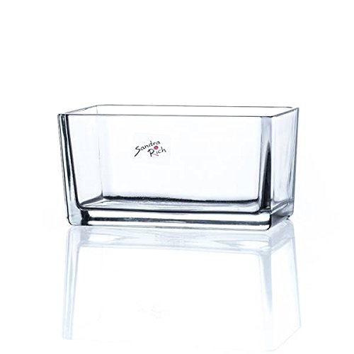 Glasschale JARDINIÈRE, Glas, klar, rechteckig, 15x8cm, H. 7,5cm, Sandra Rich