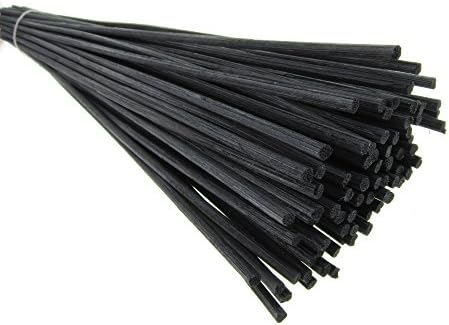 Breath Me TM Natural Rattan Reed Diffuser Replacement Stick 12" X 3mm-Black(25 Pcs)