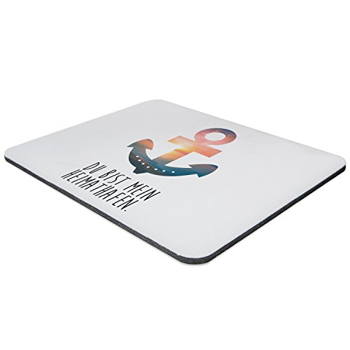 Mr. & Mrs. Panda Mauspad Druck Anker – 100% handmade & handbedruckt – Anker, maritim, Meer, Küste, Schiff Mouse Pad, Mousepad, Computer, PC, Männer, Mauspad, Maus, Geschenk, Druck, Schenken, Motiv, Arbeitszimmer, Arbeit, Büro Anker, maritim, Meer, Küste, Schiff - 2