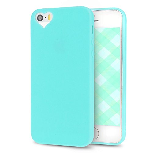 Funda iPhone 5S  Carcasa iPhone SE  Anfire Carcasa Ultra Delgado Mate TPU Silicona para Apple iPhone 5S   SE   5 Suave Flexible Goma Protectora Caso Caja Anti Rasgu  os Anti Choque Tapa Ligero Back Case Cover Color del Caramelo - Cielo azul