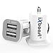 Produktbild iXboost® iX-US 3.1A Mini Dual Handy Auto Ladegerät Zigarettenanzünder 2x USB Adapter weiß