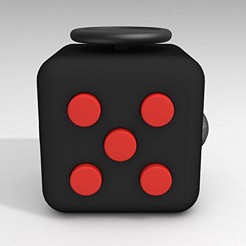 Fidget Cube Toy For Anxiety Stress Relief Attention Focus For Children / Adult Gift ADHD (Black-Red) Fidget Cube Toy For Anxiety Stress Relief Attention Focus For Children / Adult Gift ADHD (Black-Red)
