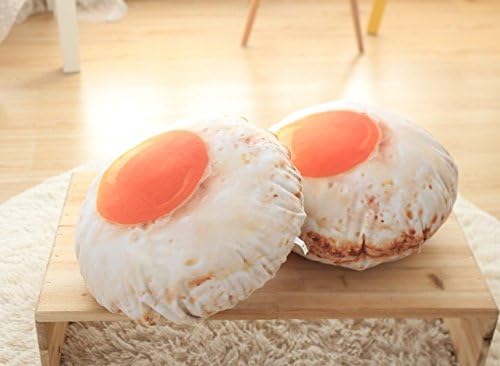 EXOH 3D Fried Egg Shape Cushion Chair Back Support Sofa Pillow