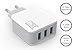 LCARE Fast Charging 3.1A Wall charger with 3 USB Port in-built Auto-detect Technology compatible with Samsung, iPhones, iPad, OnePlus, Motorola, Sony, LG, HTC, Lenovo, OPPO, Vivo, Nokia, Asus, Xiaomi, Coolpad, Micromax, Honor, Intex, Karbonn, Meizu, iBall, Lava, Huawei, Tablets, Power banks, Bluetooth speakers, Cameras and More... RS.475.00