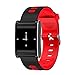 Produktbild Activity Tracker Smart Watch, IP68 Wasserdicht Fitness Tracker Uhr mit Herzfrequenz Monitor Schritt Zähler Armbanduhr Stoppuhr mit angeschlossenen GPS Relax, Bluetooth Schrittzähler für Android iOS, rot