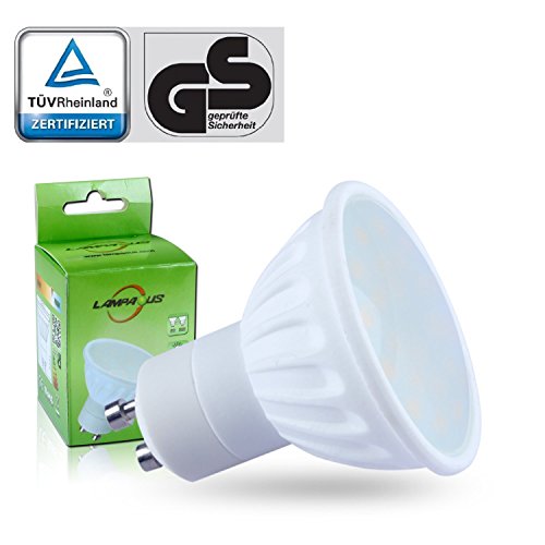 Lampaous 5W GU10 LED Bulb Cool White LED GU10 Spot lights 450lm Bright White LED Light Bulb 50W Gu10 halogen Equivalent, 120 Degree Beam Pack of 10 Units