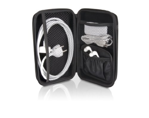 Speedlink Porter Zubehörtasche (Hartschale mit Innenfächern und Reißverschluss, für Elektronik-Kleinteile/Ladegeräte/Maus/Kabel usw.) schwarz - 2